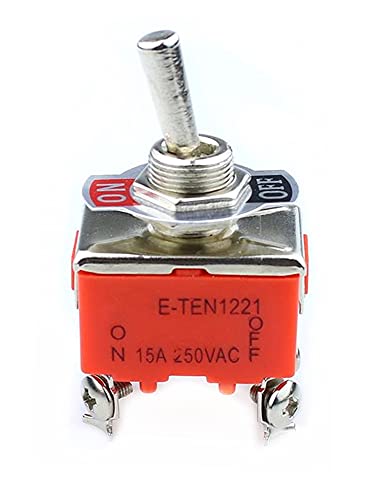 FacDem 1 kom. Metalna smola AC 250V 15A AMPS uključena / isključena 2 Pozicija DPST preklopni prekidač LW Szus E-TEN1221 Narančasta