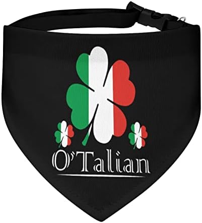 O'alian Irish 4 List djetelina Italijanski zastava Bandana Slatki trokut Scarf Kerchief Bibs sa podesivom