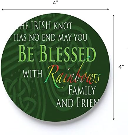 Irski čvor blagoslovljen šuma zelena 4 x 4 upijaju se keramički okrugli primorski paket od 4