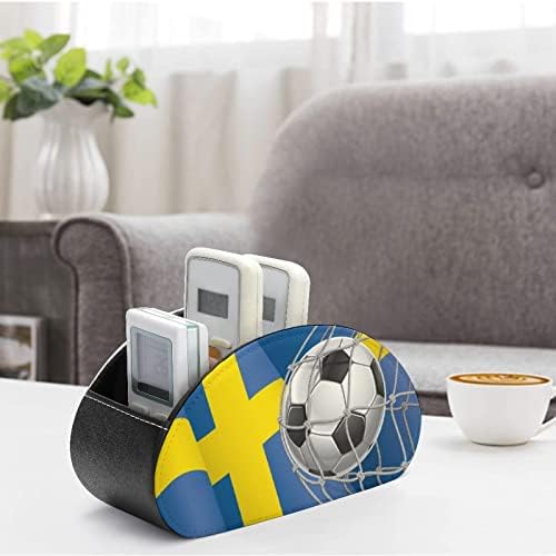 Fudbalski gol i držač za daljinsko upravljanje sa Švedskom zastavom PU kožna TV daljinska kutija za odlaganje