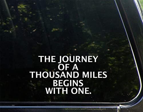 Putovanje od hiljadu milja započinje jednim za automobile Funny Car Vinil Bumper naljepnica naljepnica za