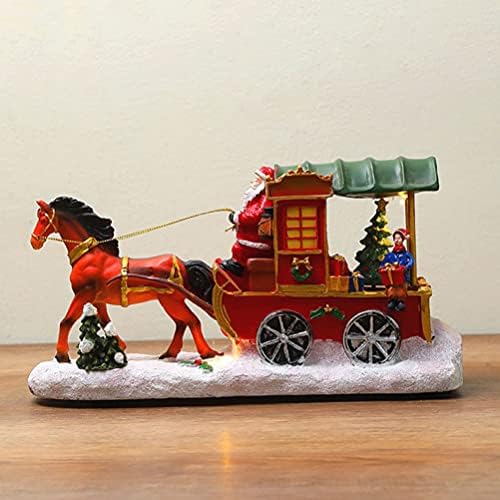 BESTOYARD muzički pokloni Božić sanke figurica selo kolekcija Micro Landscape Resin Božić Craft minijaturni ukras poklon igračke Desk dekoracije