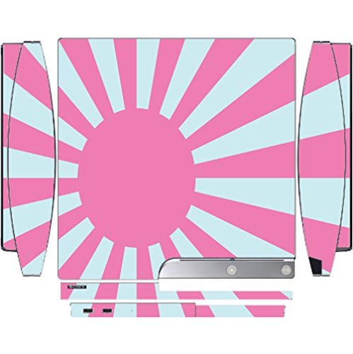 Pink i Teal Sunburst zastavu vinil naljepnica Naljepnica kože egeek amz za Playstation 3 & PS3 Slim