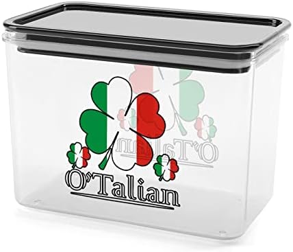 O'talian Irska djetelina sa 4 lista italijanska zastava kutija za odlaganje plastičnih posuda za organizatore