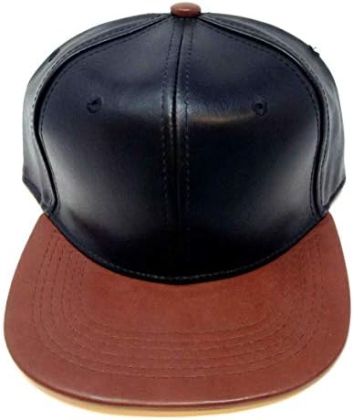 Avgust kape solidan običan prazan PU umjetne kože stan Bill Snapback šešir