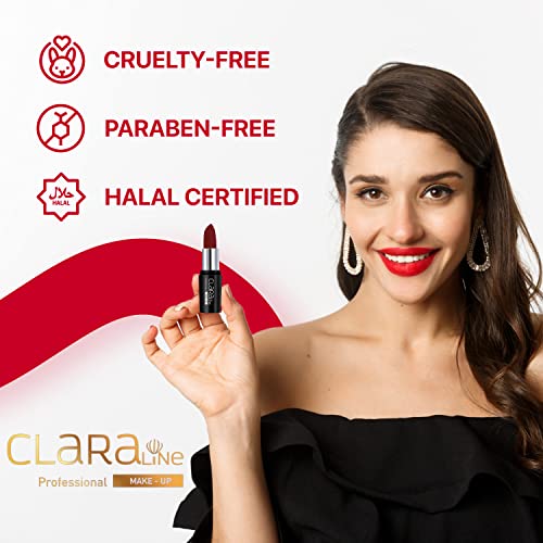 Claraline mat ruž - dugotrajna šminka za usne za žene | visoko pigmentirane boje / mrlja-otporna, bez okrutnosti