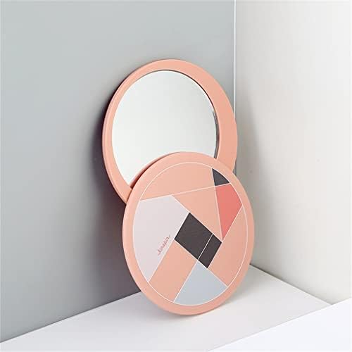 Iolmng Mini Makeup kompaktno džepno prijenosno sklopivo ogledalo za šminkanje dame ogledalo za šminkanje