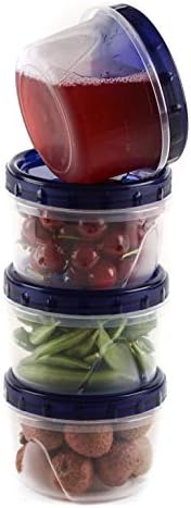 [100 Pakovanje] 16 Oz Twist Top Storage Deli kontejneri - nepropusni plastični kanisteri za skladištenje hrane za višekratnu upotrebu sa Twist & poklopcima za zaptivanje, nepropusnim za pripremu obroka, ručak, Togo, Slaganje, kontejneri za užinu bez BPA