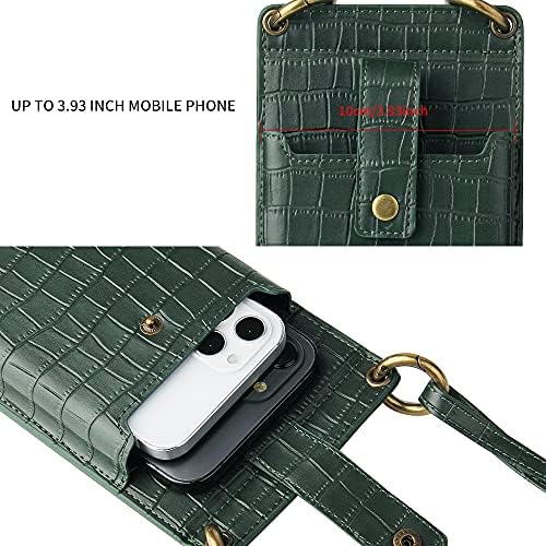 Highgo [nadograđen] Ženski mali križni mobitel novčanik na ramenu, držač za putni karton za iPhone 11/12