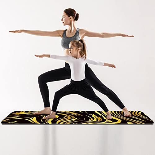 SDLKFRELI 6mm Extra Thick Yoga Mat, bijeli Mramor Print Eco-Friendly TPE vježbe Mats Pilates Mat sa za jogu,