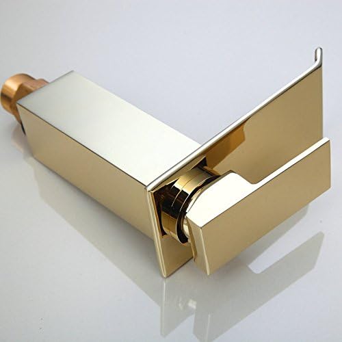Zlatna miksera za umivaonik u kupaonici slavina slavina s slabovima čvrstog mesingana mješalica slavina
