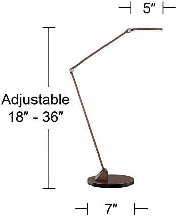 Possini Euro Design Magnum moderna minimalistička stolna stolna lampa LED Podesiva glava ruke 36 visoki