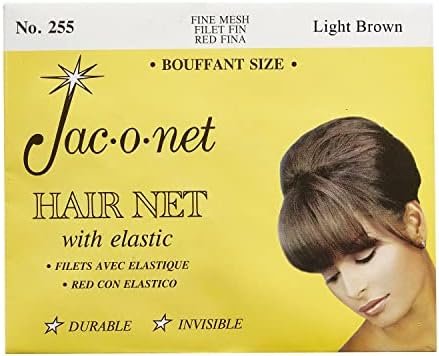 JAC-O-NET frizerska mreža sitne mrežice Bouffant / Velika veličina, svijetlo smeđa, 1 neto po paketu [paket