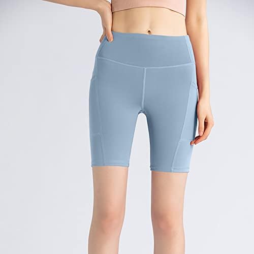 OPLXUO visoki struk Work Yoga Atletska kratke hlače za žene Scrounch guza za podizanje kompresije Biciklističke