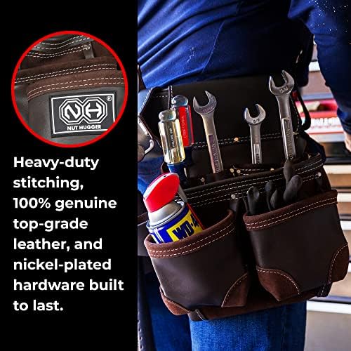 Nut Hugger kožni kaiš s torbicom za alat i nosač čekića, kaiševi za muškarce i žene, idealan za električarski