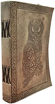Owl kožni časopis ,: antikne ručno izrađena koža vezana za notepad za muškarce i žene bez obručenog ručno