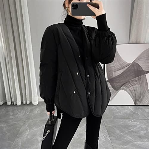 Liuzh Crna kratka jakna Ženska zimska korejska stila tanka kaput od struka
