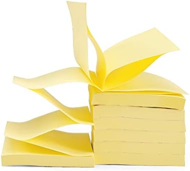 Ljepljive bilješke 3 in x 3 in, kanarinac žuta samoljepljiva bilježnica, 100 listova/Blok, 1 boja za ured,