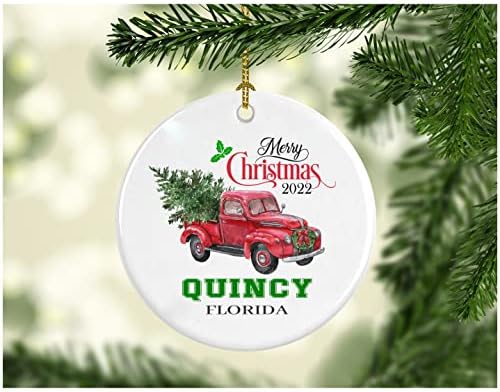 Božić ukras Tree Sretan Božić 2022 Quincy Florida Ornament Funny poklon Božić odmor kao porodica prilično