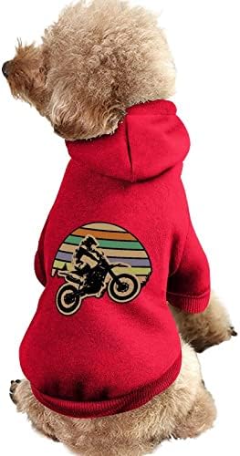 Retro Dirt Bike Motocross Rider Sunset Modni kućne ljubimce Soft Topla za pse Izdržljivi džemperi za kućne