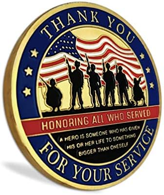 Hvala vam na usluzi Vojni veterani Chainge Coin zahvalni poklon