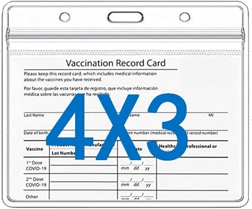 CDC zaštitnik kartice za vakcinaciju, 4x3 inča u držaču kartice za imunizaciju, pogodan za različite veličine,