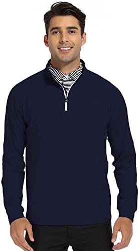 Deolax Quarter Zip pulover muškarci Dry Fit 1/4 Zip Golf pulover UPF50+ Moisture Wicking Mock vrat muške