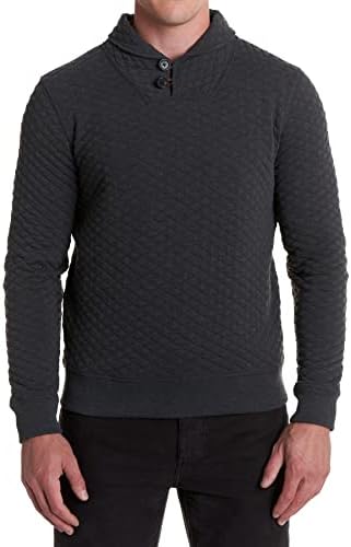 Billy Reid muški dijamantski pulover s šal sa zakrpama za lakat Suede