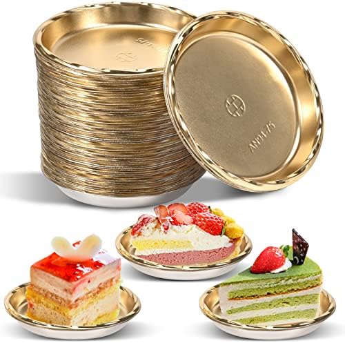 3 inča Mini ploče za torte stalci zaokružuju 100kom, jednokratni Zlatni Mousse krug kartona sa premazanim greaseproof bazom savršen za uređenje Vjenčanja, rođendana, zabave, Doma