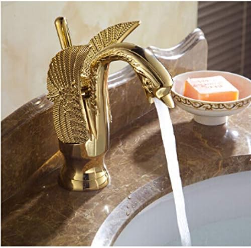 Swan slavina pozlaćena pranja umivaonica Slavina hotela Copper Zlatni sudoper mikseri slavine vruće i hladne