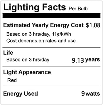 YDJoo 9w crvena LED sijalica A19/A60 oblik boja noćne sijalice 80W ekvivalentna crvena obojena svjetla za