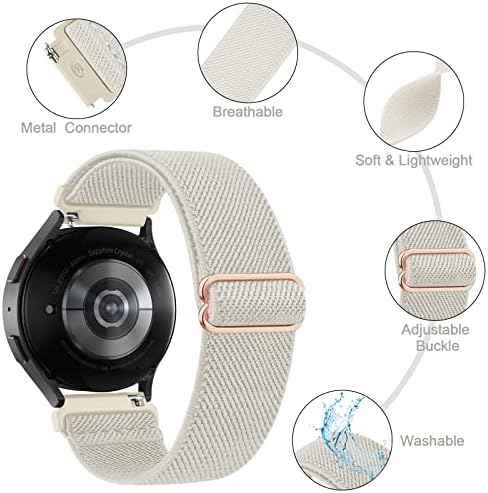 OUMIDA elastična traka za Samsung Galaxy Watch 5 40mm / sat 5 44mm / 5 Pro 45mm, mekaste rastezljive najlonske narukvice, 3 pakovanja Podesivi sportski remen za žene muškarci