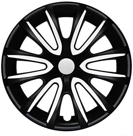 OMAC 15-inčni Hubcaps za Honda Accord Black Matt i bijela 4 kom. Poklopac naplatka kotača - HUB CAPS - Zamjena