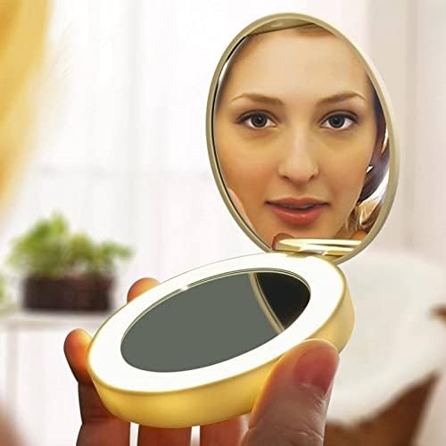 ZSQZJJ ogledalo za šminkanje komoda za kupatilo Fleksibilno kompaktno Retro ogledalo za šminkanje džepno