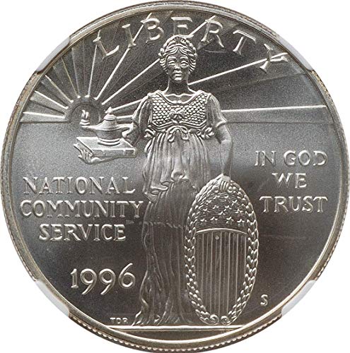 1996 S Usluga nacionalne zajednice BU Komemorativni srebrni dolar - Sjajno neobično - američko metvica