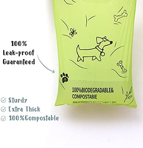 Kompostabilne vreće za pseće Kakice, ekološke, biorazgradive vreće za otpad za pseće kućne ljubimce,