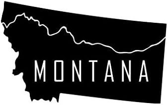 Naljepnica država naljepnica ND233 Montana | 7-inča za 4,3 inča | Vrhunska kvaliteta crni vinil