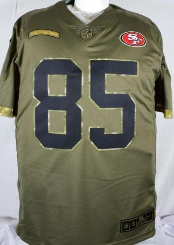 George Kittle potpisao je 49ers pozdrav za uslugu NFL Nike Limited Jersey -baw Holo - autogramirani NFL dresovi
