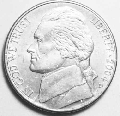 2004 P & D Bu mira Medalja Jefferson Nickel Izbor Nepriručeni američki set kovanice 2