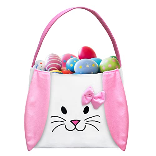 Ekoropshop Uskršnje torbe za jaja za djecu personalizirana korpa za bombone zec sa Pahuljastim ušima pokloni