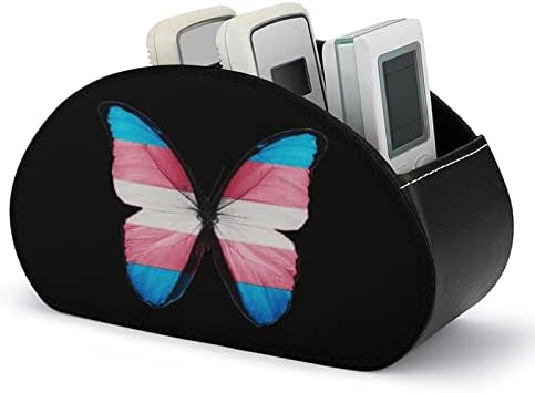 Leptir transrodna LGBT Zastava držač za daljinsko upravljanje TV-om PU kožna kutija za odlaganje sa 5 pretinaca