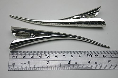 Wuuycoky mrežica uzorka za kosu Boja srebrnasta 132 mm u dužinu bez paketa zuba od 4