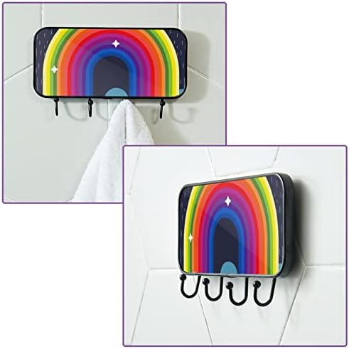 Ljepljivi kukiča od nehrđajućeg čelika za ručnik kaput zidne kuke zaglavljene u kupaonici ili kuhinji Rainbow