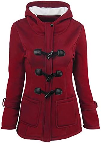 Ženske jakne od solikih boja Horne Cardigan podstavljeni kapuljač modni kaput od kaputa za žene Ženske kapute