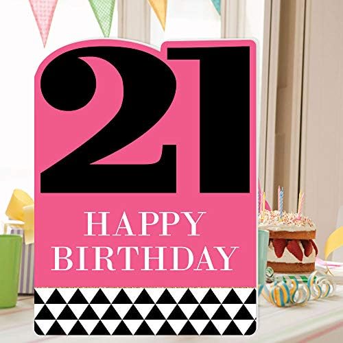 Velika tačka sreće konačno 21 djevojka - sretna 21. Rođendanska džinovska čestitka - Jumborific kartica