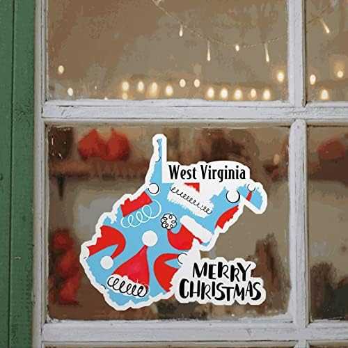 Virginia naljepnica za vrata Zapadna Virdžinija Američke Države mapa zidna naljepnica Virginia Božićne zidne