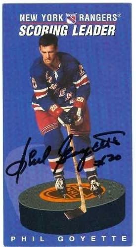 Phil Goyette autogramirana hokejaška kartica 1995 Parkhurst 1964 1965 Tallboys 173 - autogramene hokejske