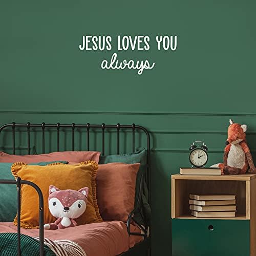 Vinilna zidna umjetnička naljepnica-Isus te uvijek voli-10 x 25 - moderna slatka inspirativna naljepnica