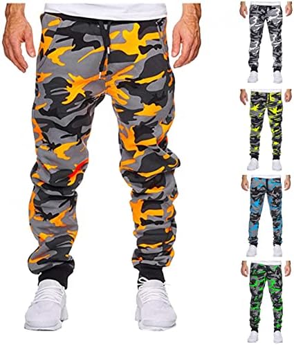 Muške ravno-fit teretne hlače - Ležerne prilike taktičke hlače Radni pantalone za planinarenje Camuflage