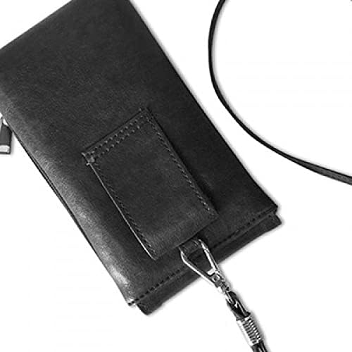 Japanski hiragana karakter Yo Telefon novčanik torbica Viseće mobilne torbice Crni džep